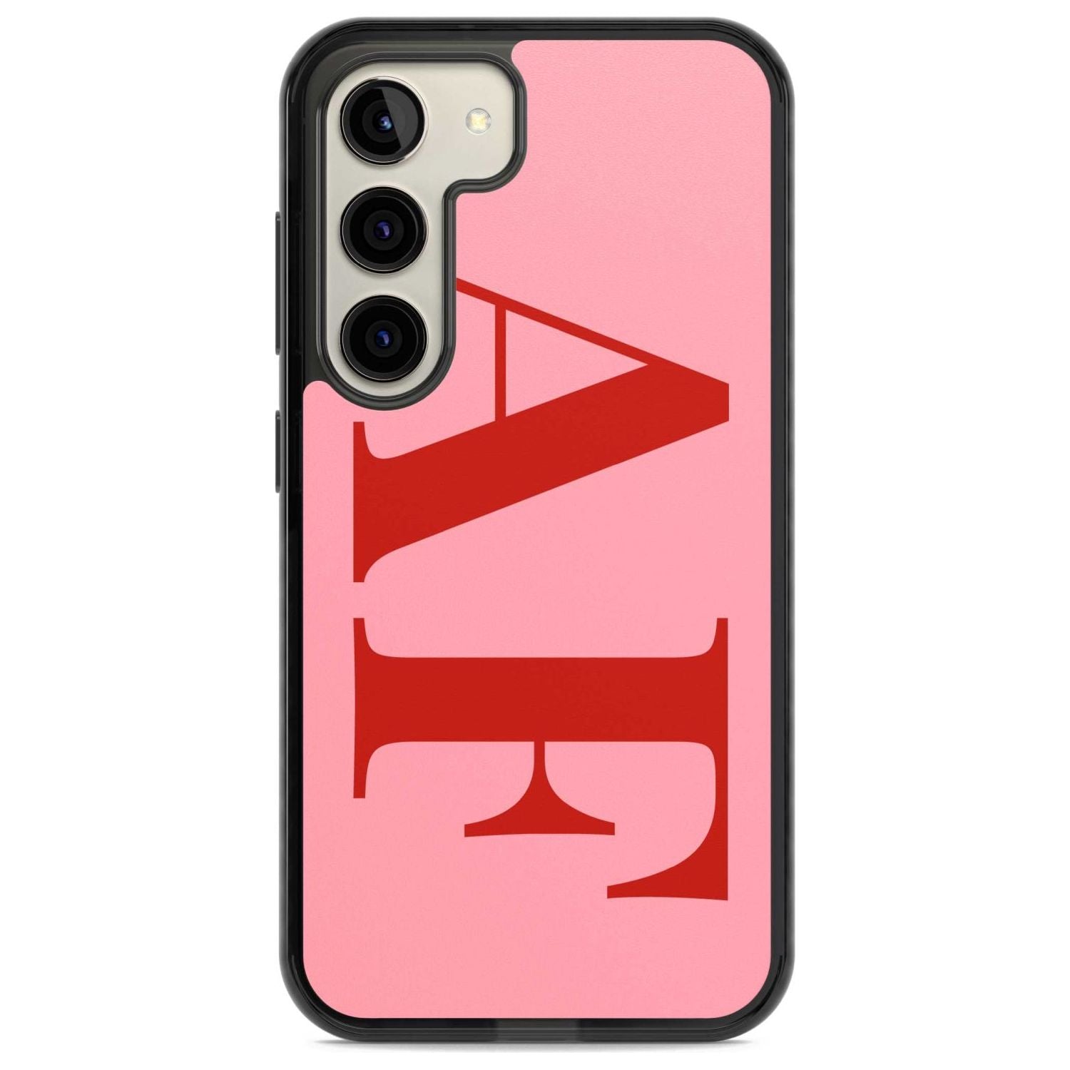 Personalised Red & Pink Letters Custom Phone Case Samsung S22 / Black Impact Case,Samsung S23 / Black Impact Case Blanc Space