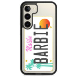 Personalised Malibu License Plate Custom Phone Case Samsung S22 / Black Impact Case,Samsung S23 / Black Impact Case Blanc Space