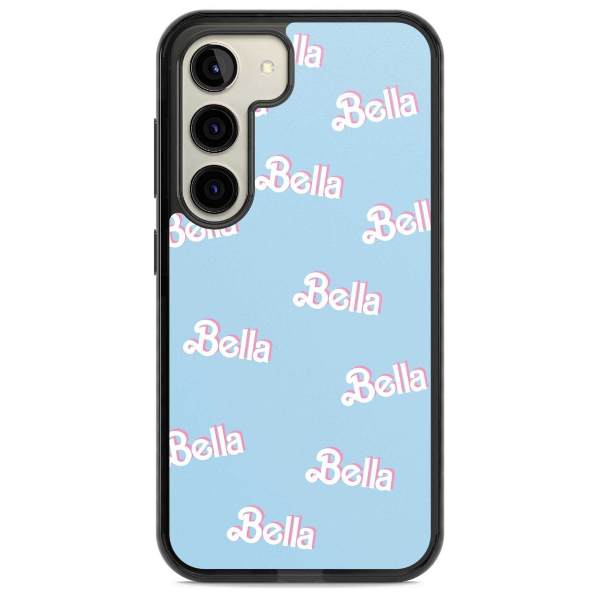 Personalised Cute Name Pattern Custom Phone Case Samsung S22 / Black Impact Case,Samsung S23 / Black Impact Case Blanc Space