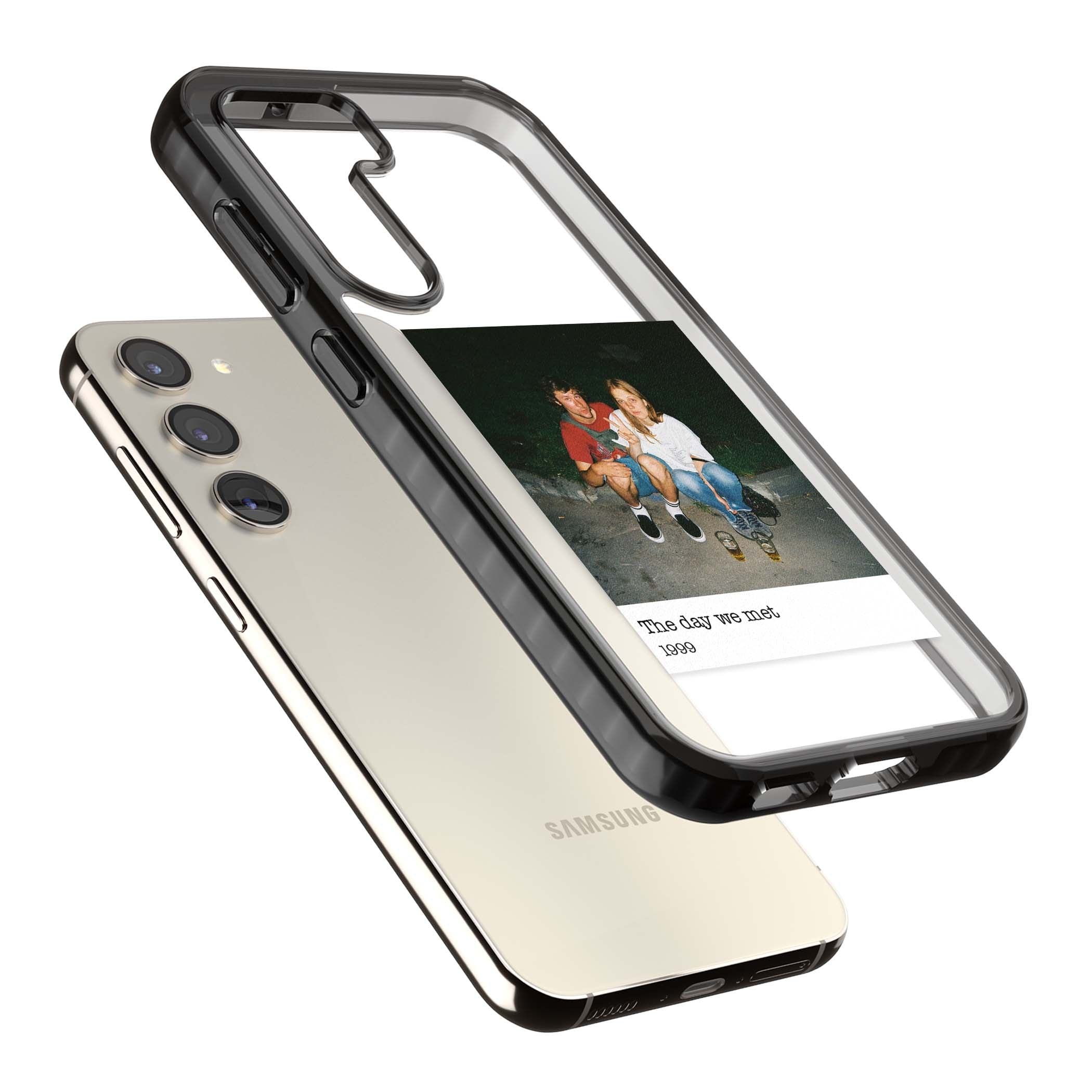 Photo Memory minimal iPhone case | Black Impact case for Samsung Galaxy S24, Samsung Galaxy S23, Samsung Galaxy S22