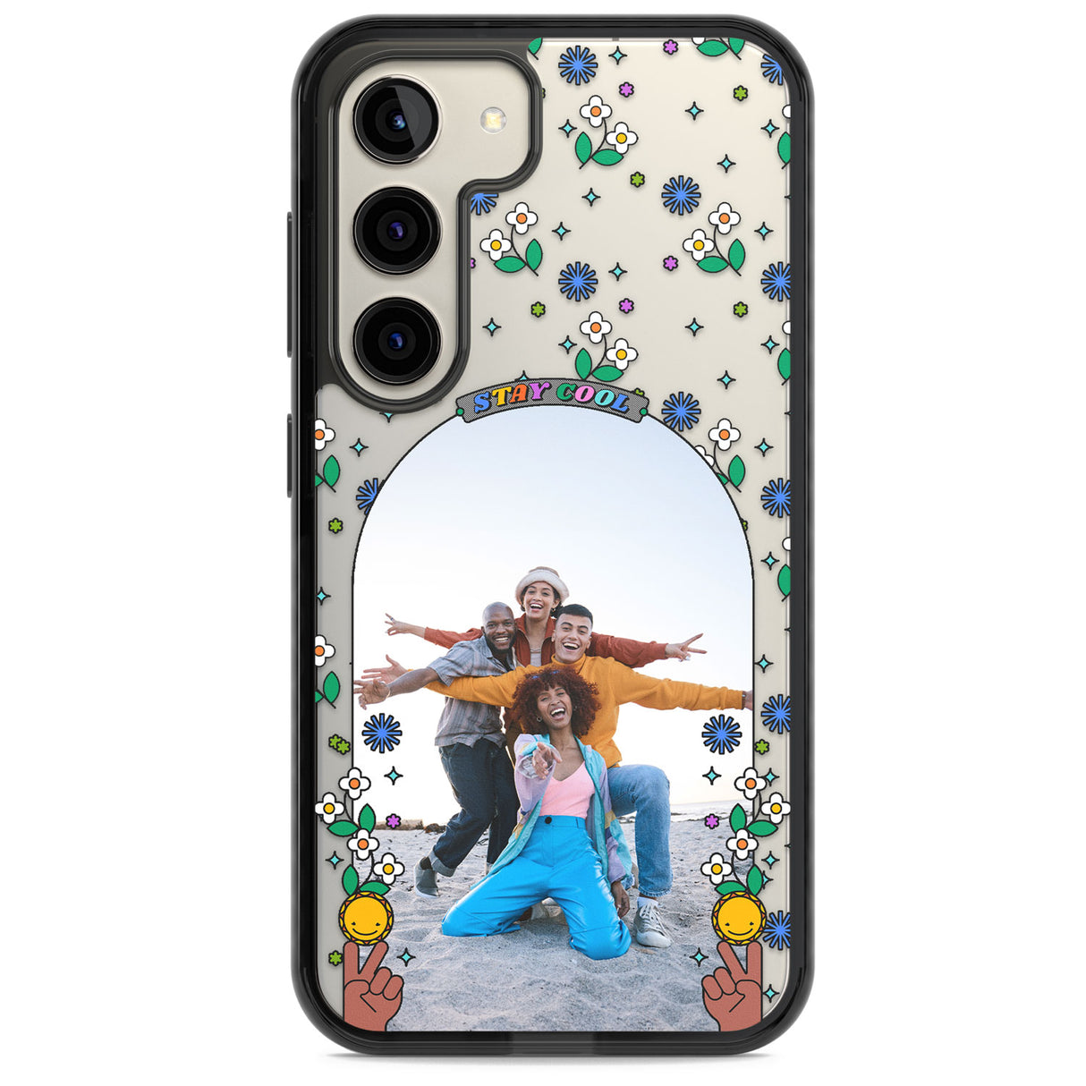 Personalised Summer Photo Frame Impact Phone Case for Samsung Galaxy S24, Samsung Galaxy S23, Samsung Galaxy S22