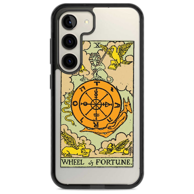 Personalised Wheel of Fortune Tarot Card - Colour Phone Case Samsung S22 / Black Impact Case,Samsung S23 / Black Impact Case Blanc Space