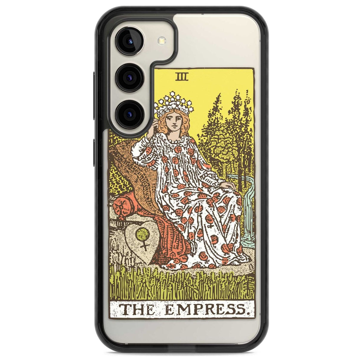 Personalised The Empress Tarot Card - Colour Custom Phone Case Samsung S22 / Black Impact Case,Samsung S23 / Black Impact Case Blanc Space