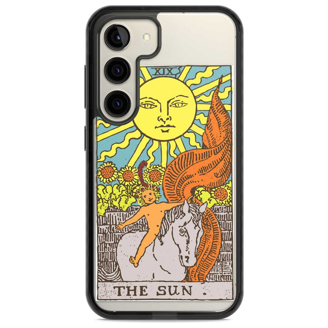 Personalised The Sun Tarot Card - Colour Custom Phone Case Samsung S22 / Black Impact Case,Samsung S23 / Black Impact Case Blanc Space