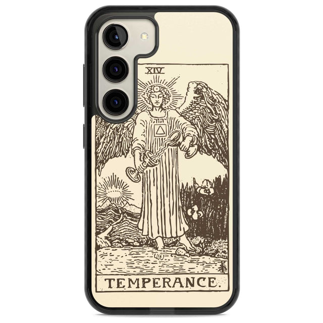 Personalised Temperance Tarot Card - Solid Cream Custom Phone Case Samsung S22 / Black Impact Case,Samsung S23 / Black Impact Case Blanc Space