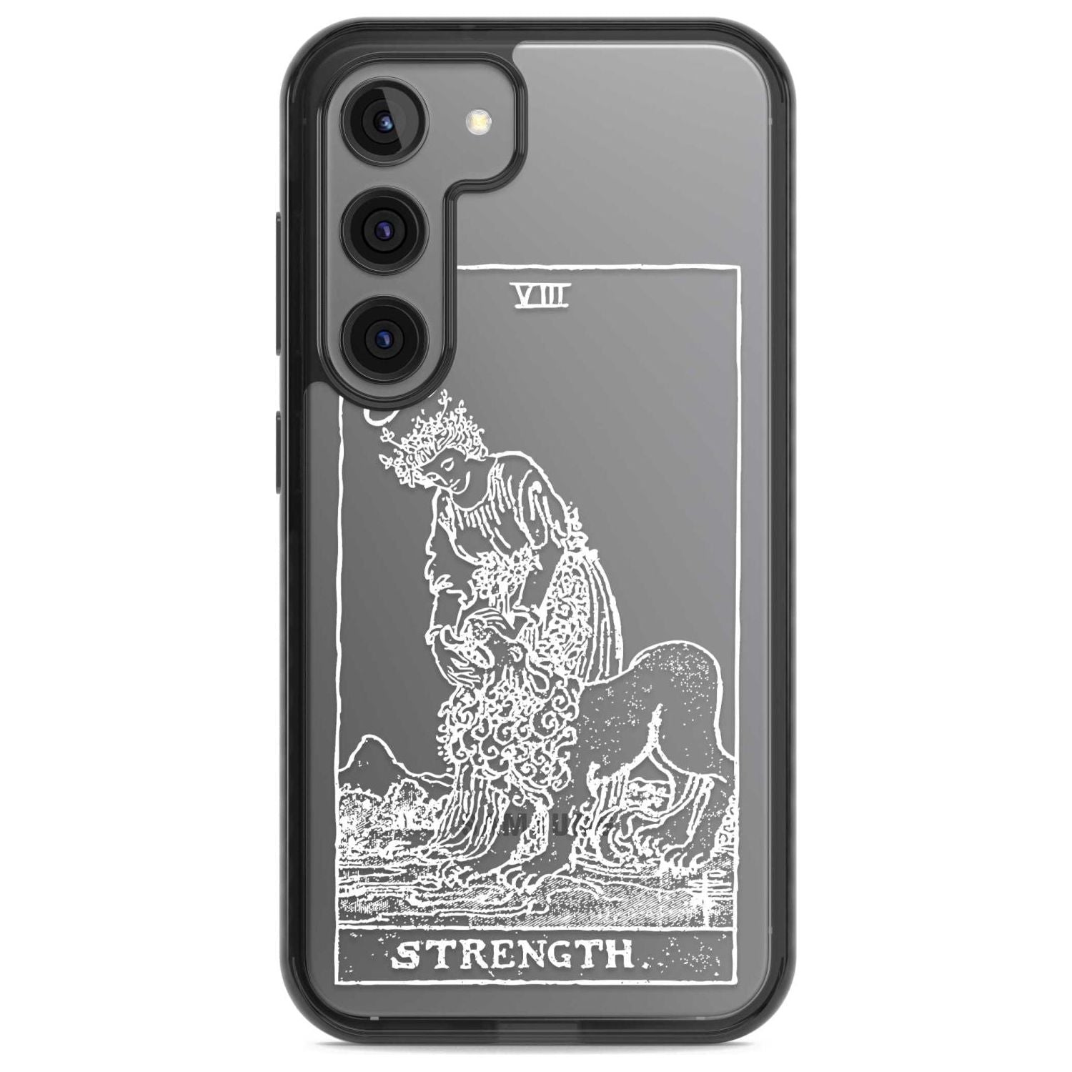 Personalised Strength Tarot Card - White Transparent