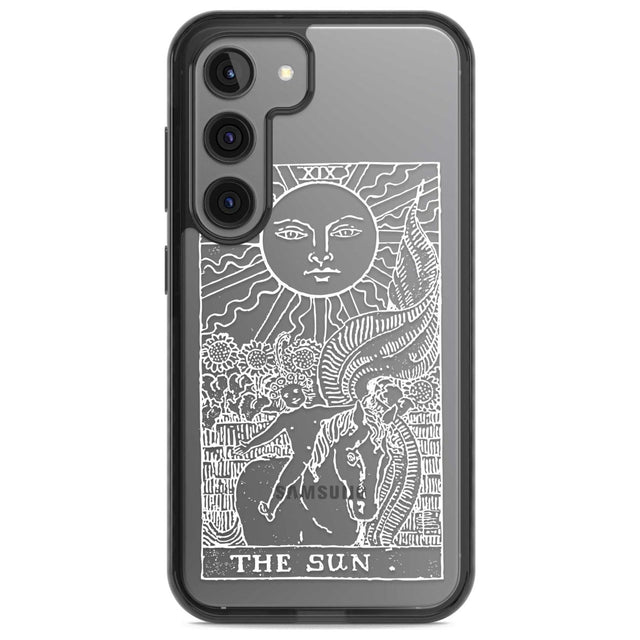 Personalised The Sun Tarot Card - White Transparent Custom Phone Case Samsung S22 / Black Impact Case,Samsung S23 / Black Impact Case Blanc Space