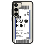 Personalised Frankfurt Boarding Pass Custom Phone Case Samsung S22 / Black Impact Case,Samsung S23 / Black Impact Case Blanc Space