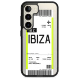 Personalised Ibiza Boarding Pass Custom Phone Case Samsung S22 / Black Impact Case,Samsung S23 / Black Impact Case Blanc Space