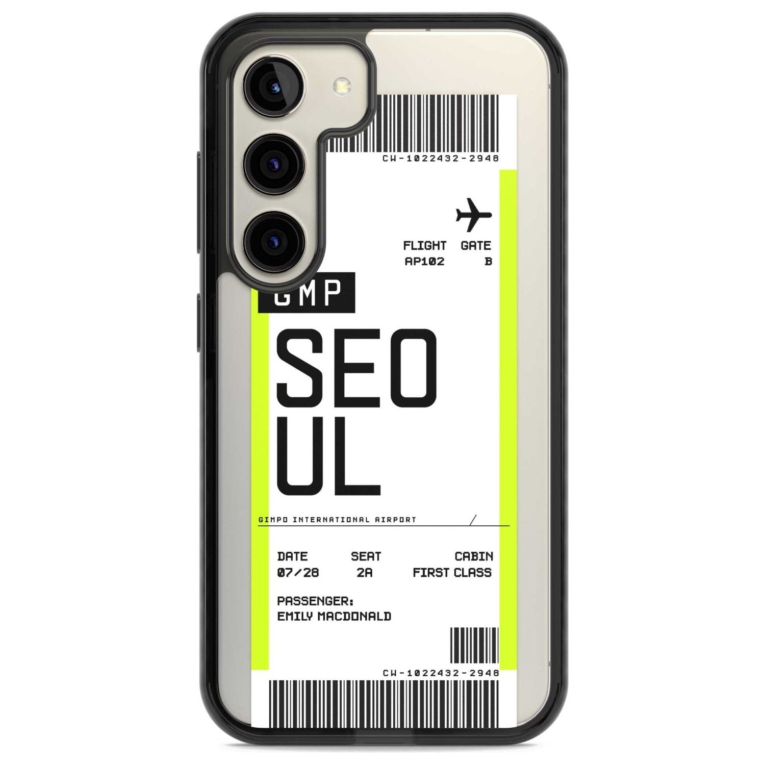 Personalised Seoul Boarding Pass