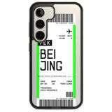 Personalised Beijing Boarding Pass Custom Phone Case Samsung S22 / Black Impact Case,Samsung S23 / Black Impact Case Blanc Space