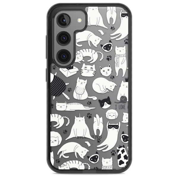 Cartoon Cats (Black & White)