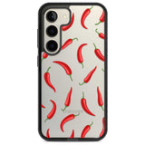 Chilli Pattern Phone Case Samsung S22 / Black Impact Case,Samsung S23 / Black Impact Case Blanc Space