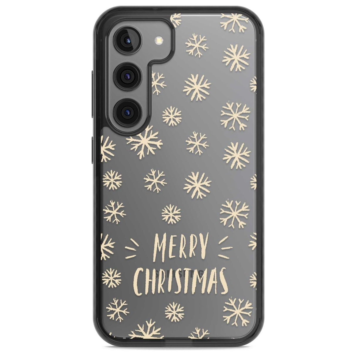 Christmas Snowflake Pattern Phone Case Samsung S22 / Black Impact Case,Samsung S23 / Black Impact Case Blanc Space