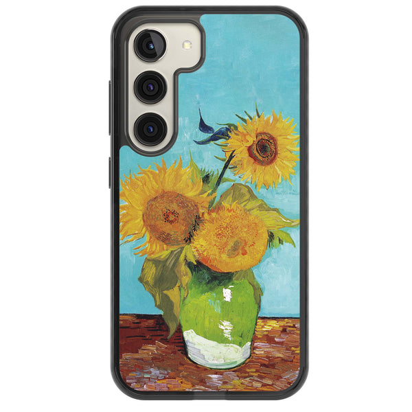 Vase With Three Sunflowers
