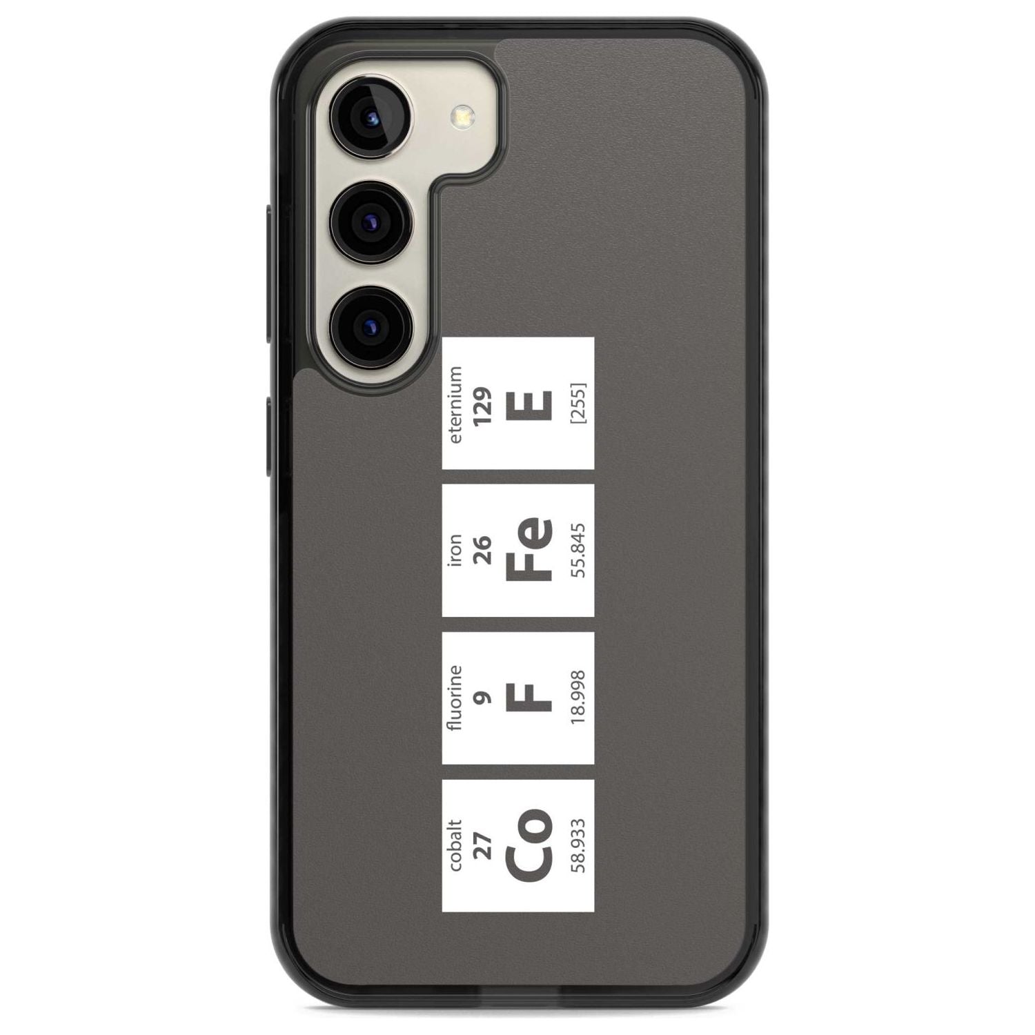 Coffee Element (Grey) Phone Case Samsung S22 / Black Impact Case,Samsung S23 / Black Impact Case Blanc Space