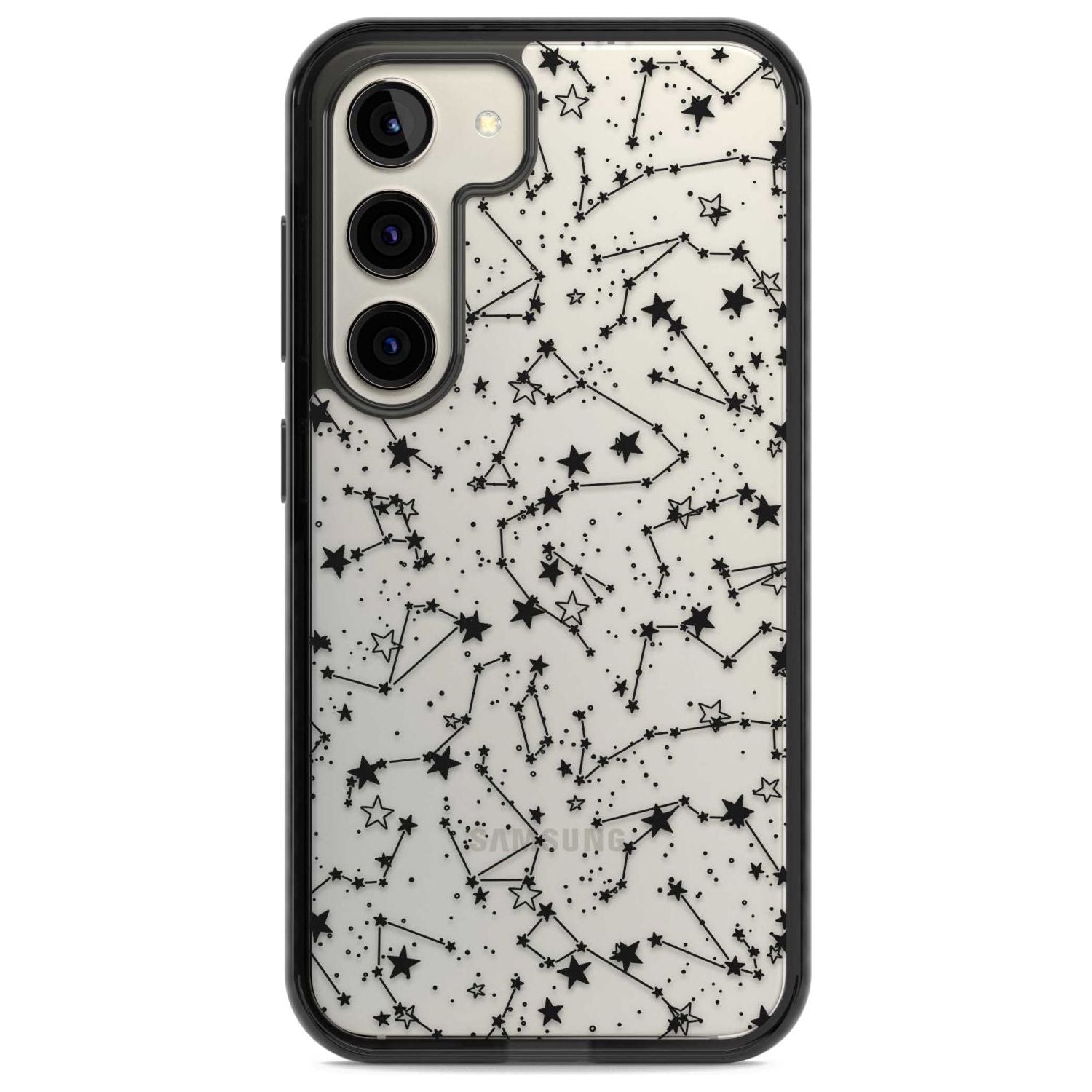 Constellations Phone Case Samsung S22 / Black Impact Case,Samsung S23 / Black Impact Case Blanc Space