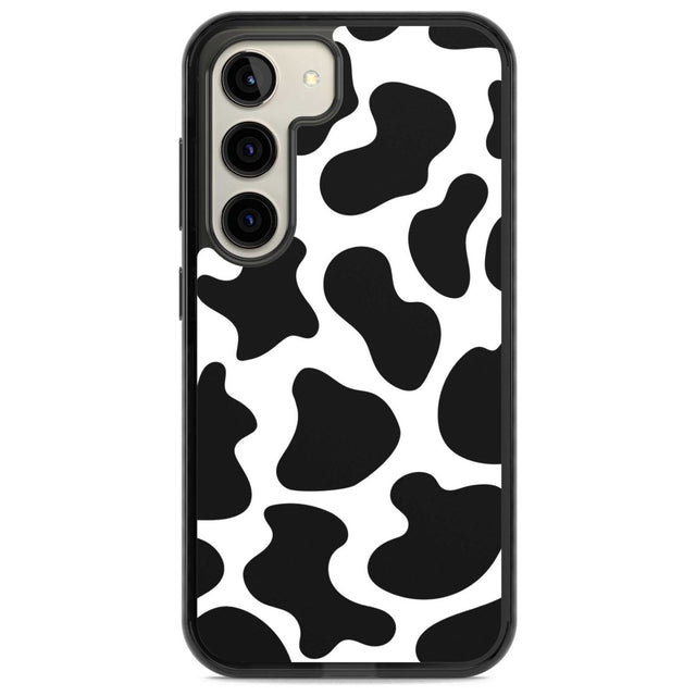 Cow Print Phone Case Samsung S22 / Black Impact Case,Samsung S23 / Black Impact Case Blanc Space