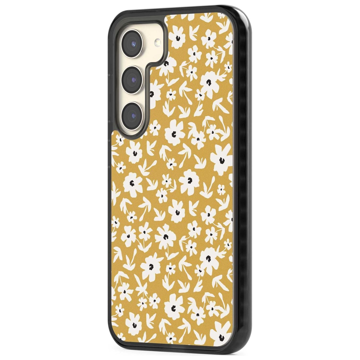 Floral Print on Mustard Cute Floral