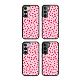 Red on Pink Dalmatian Polka Dot Spots