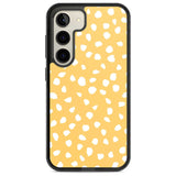 White on Yellow Dalmatian Polka Dot Spots