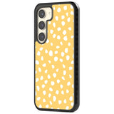 White on Yellow Dalmatian Polka Dot Spots