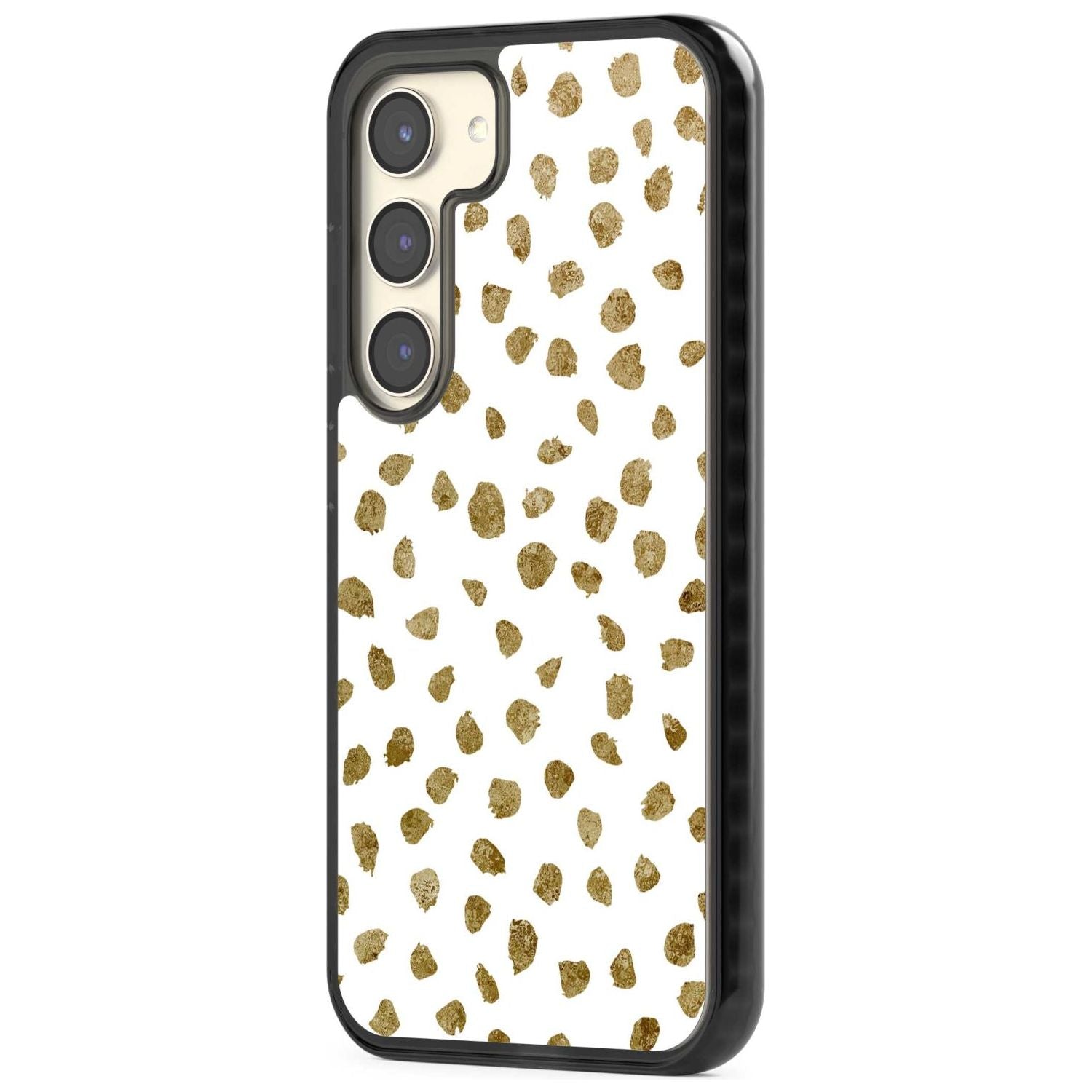Gold Look on White Dalmatian Polka Dot Spots