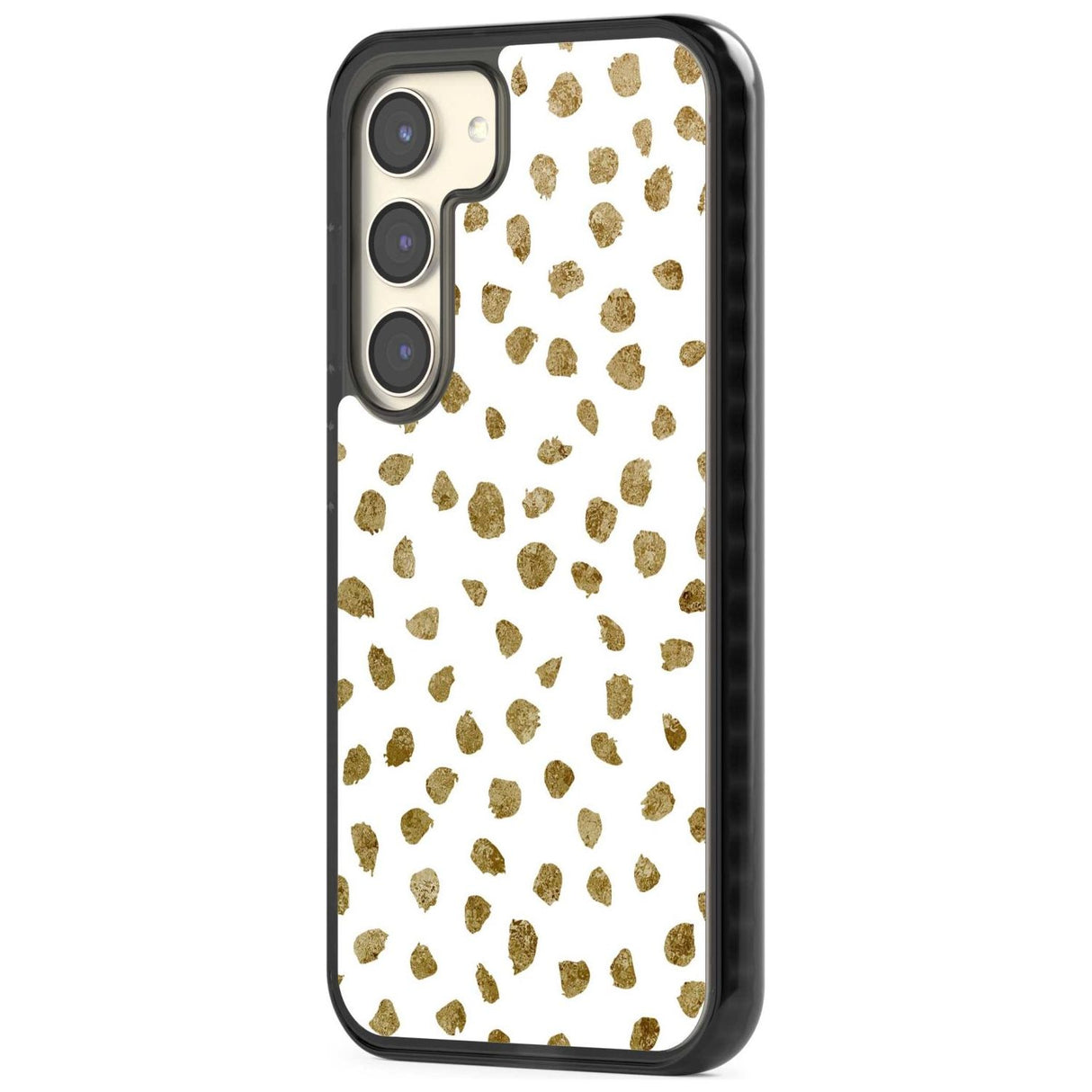 Gold Look on White Dalmatian Polka Dot Spots Phone Case iPhone 15 Pro Max / Black Impact Case,iPhone 15 Plus / Black Impact Case,iPhone 15 Pro / Black Impact Case,iPhone 15 / Black Impact Case,iPhone 15 Pro Max / Impact Case,iPhone 15 Plus / Impact Case,iPhone 15 Pro / Impact Case,iPhone 15 / Impact Case,iPhone 15 Pro Max / Magsafe Black Impact Case,iPhone 15 Plus / Magsafe Black Impact Case,iPhone 15 Pro / Magsafe Black Impact Case,iPhone 15 / Magsafe Black Impact Case,iPhone 14 Pro Max / Black Impact Case