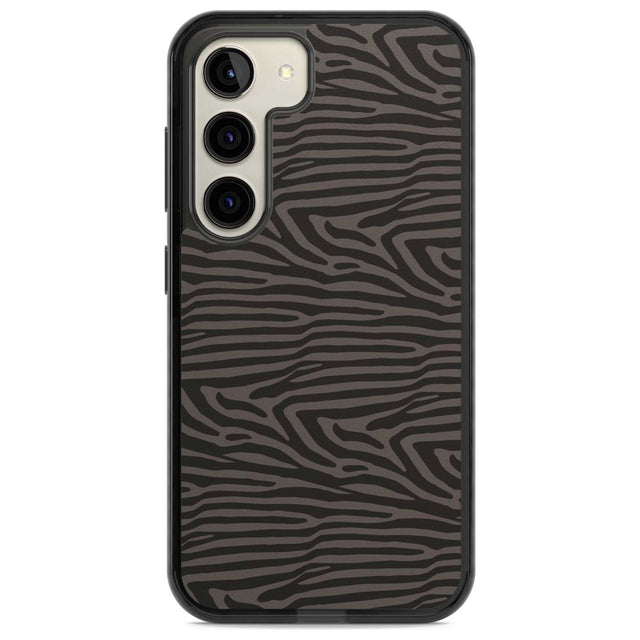 Dark Animal Print Pattern Zebra Phone Case Samsung S22 / Black Impact Case,Samsung S23 / Black Impact Case Blanc Space
