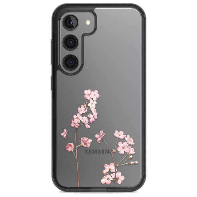 Blossom Flower Phone Case Samsung S22 / Black Impact Case,Samsung S23 / Black Impact Case Blanc Space