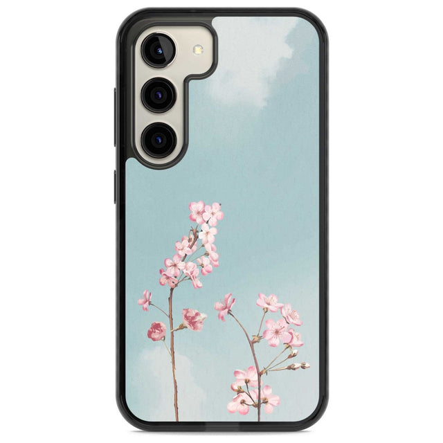 Blossom Flower Sky Phone Case Samsung S22 / Black Impact Case,Samsung S23 / Black Impact Case Blanc Space