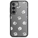 Clear Dice Pattern Phone Case Samsung S22 / Black Impact Case,Samsung S23 / Black Impact Case Blanc Space