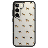 German Sherpard Dog Pattern Clear Phone Case Samsung S22 / Black Impact Case,Samsung S23 / Black Impact Case Blanc Space