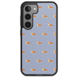 Pembroke Welsh Corgi Dog Pattern Phone Case Samsung S22 / Black Impact Case,Samsung S23 / Black Impact Case Blanc Space