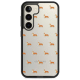 Pembroke Welsh Corgi Dog Pattern Clear Phone Case Samsung S22 / Black Impact Case,Samsung S23 / Black Impact Case Blanc Space