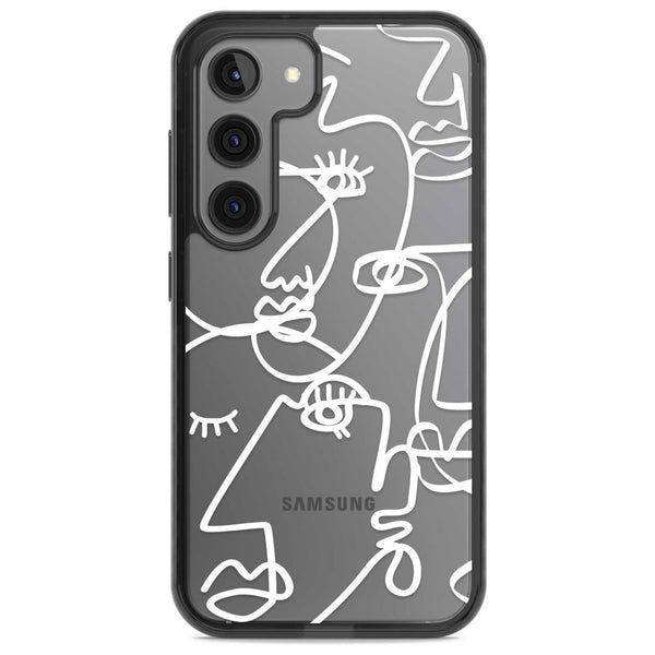 Abstract Line Art White Clear