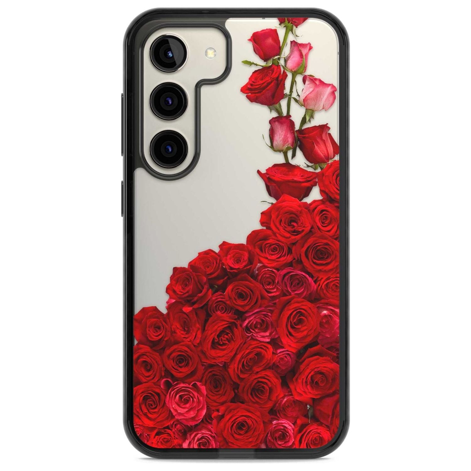 Floral Roses Phone Case Samsung S22 / Black Impact Case,Samsung S23 / Black Impact Case Blanc Space