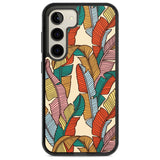 Pastel Palm Leaves Phone Case Samsung S22 / Black Impact Case,Samsung S23 / Black Impact Case Blanc Space