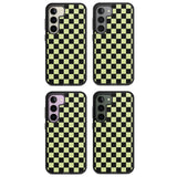 Black & Lime Check Impact Phone Case for Samsung Galaxy S24, Samsung Galaxy S23, Samsung Galaxy S22