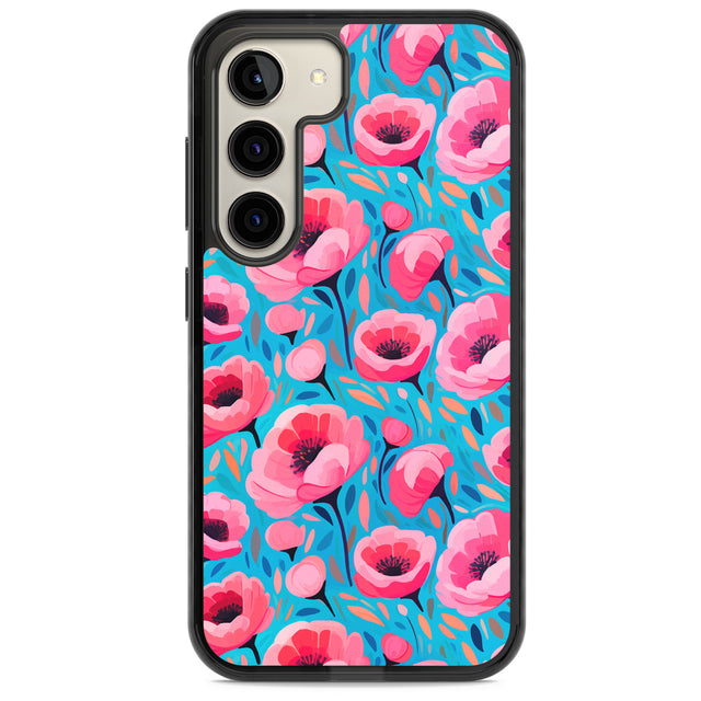 Tropical Pink Poppies Impact Phone Case for Samsung Galaxy S24, Samsung Galaxy S23, Samsung Galaxy S22