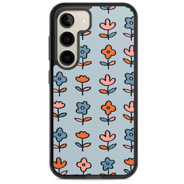 Vinage Floral Array Impact Phone Case for Samsung Galaxy S24, Samsung Galaxy S23, Samsung Galaxy S22
