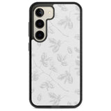 Grey Branches Vintage Botanical Phone Case Samsung S22 / Black Impact Case,Samsung S23 / Black Impact Case Blanc Space