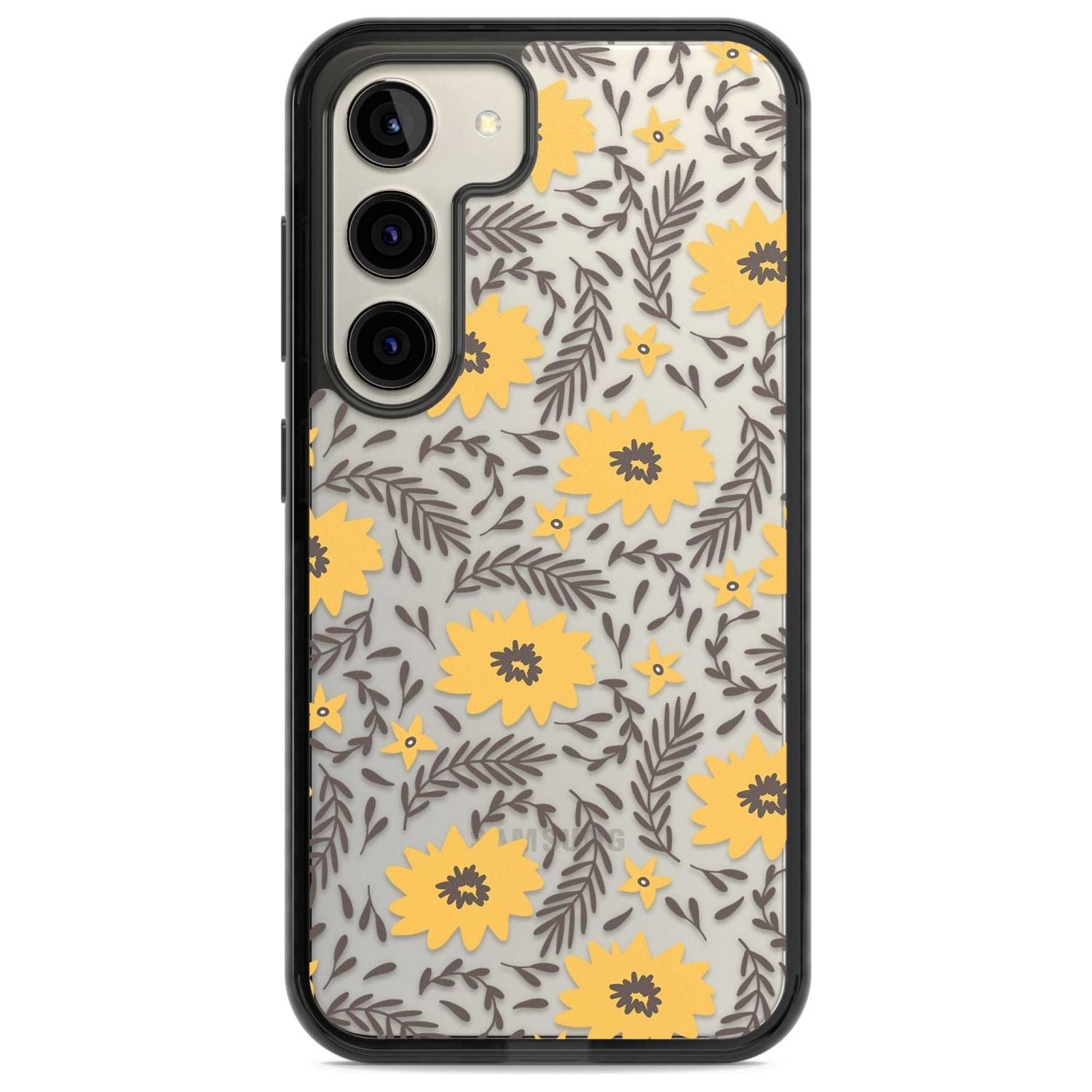 Yellow Blossoms Transparent Floral