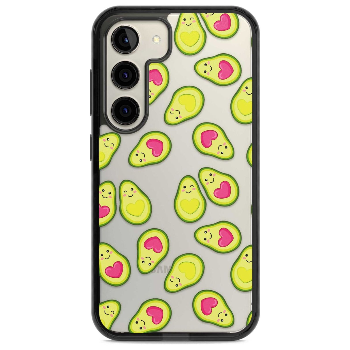 Avocado Love Phone Case Samsung S22 / Black Impact Case,Samsung S23 / Black Impact Case Blanc Space