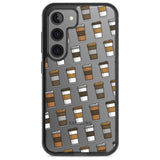 Coffee Cup Pattern Phone Case Samsung S22 / Black Impact Case,Samsung S23 / Black Impact Case Blanc Space