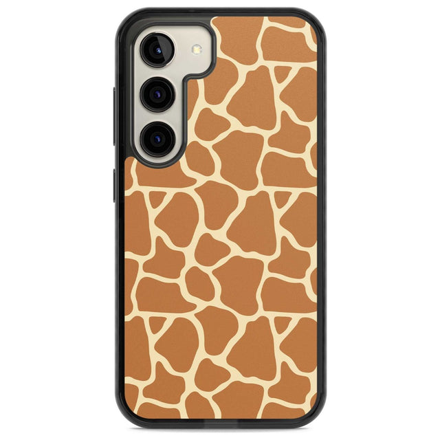 Giraffe Pattern Phone Case Samsung S22 / Black Impact Case,Samsung S23 / Black Impact Case Blanc Space
