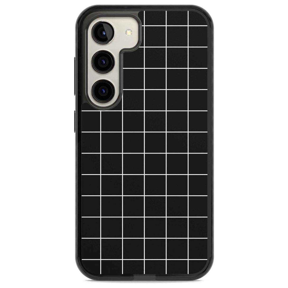 Simplistic Large Grid Pattern Black