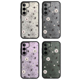 Spiders and Flowers Pattern Impact Phone Case for Samsung Galaxy S24, Samsung Galaxy S23, Samsung Galaxy S22