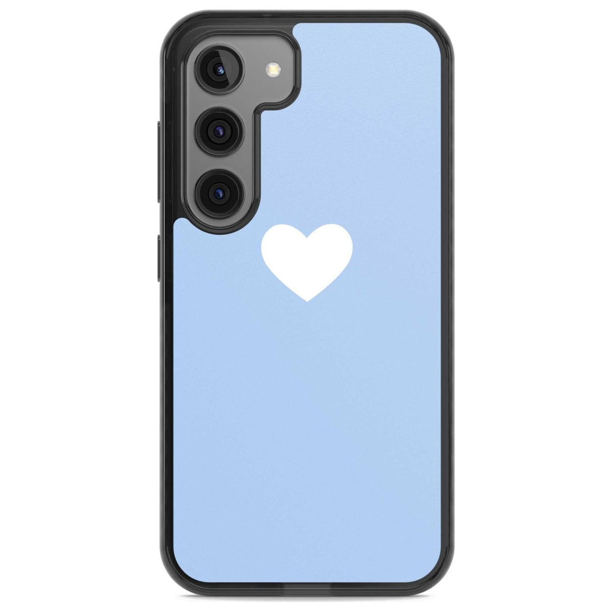 Single Heart Design: White & Baby Blue