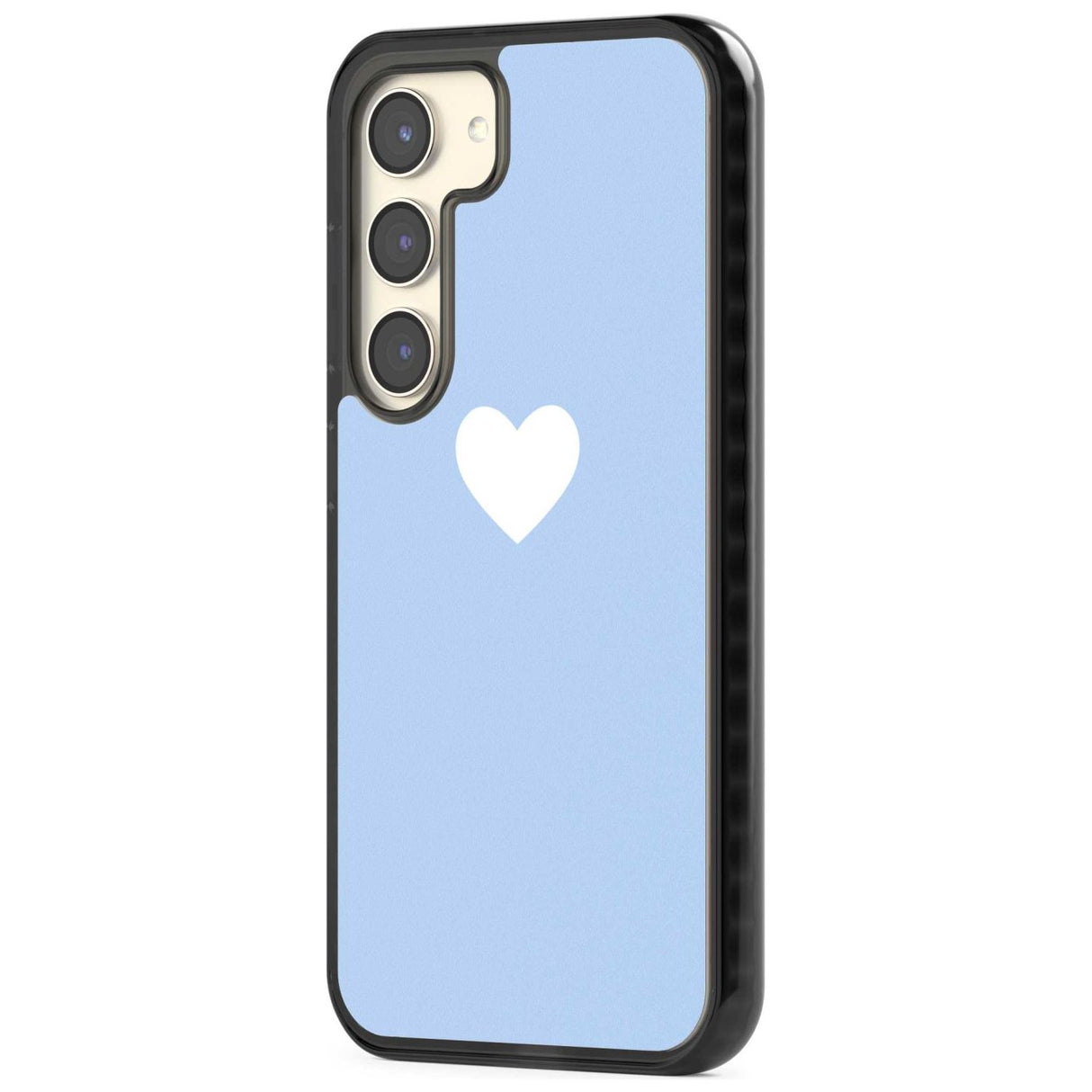 Single Heart Design: White & Baby Blue